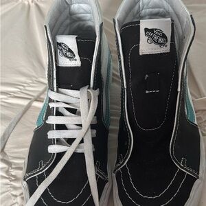 Vans Black and Teal High-Tops